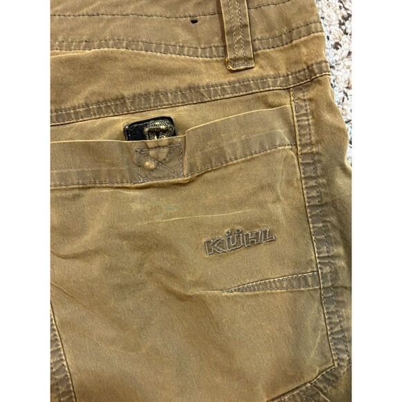 Kuhl Shorts Mens 38 Brown Distressed Vintage Style Outdoor Trail Hiking 5125 - Picture 9 of 14